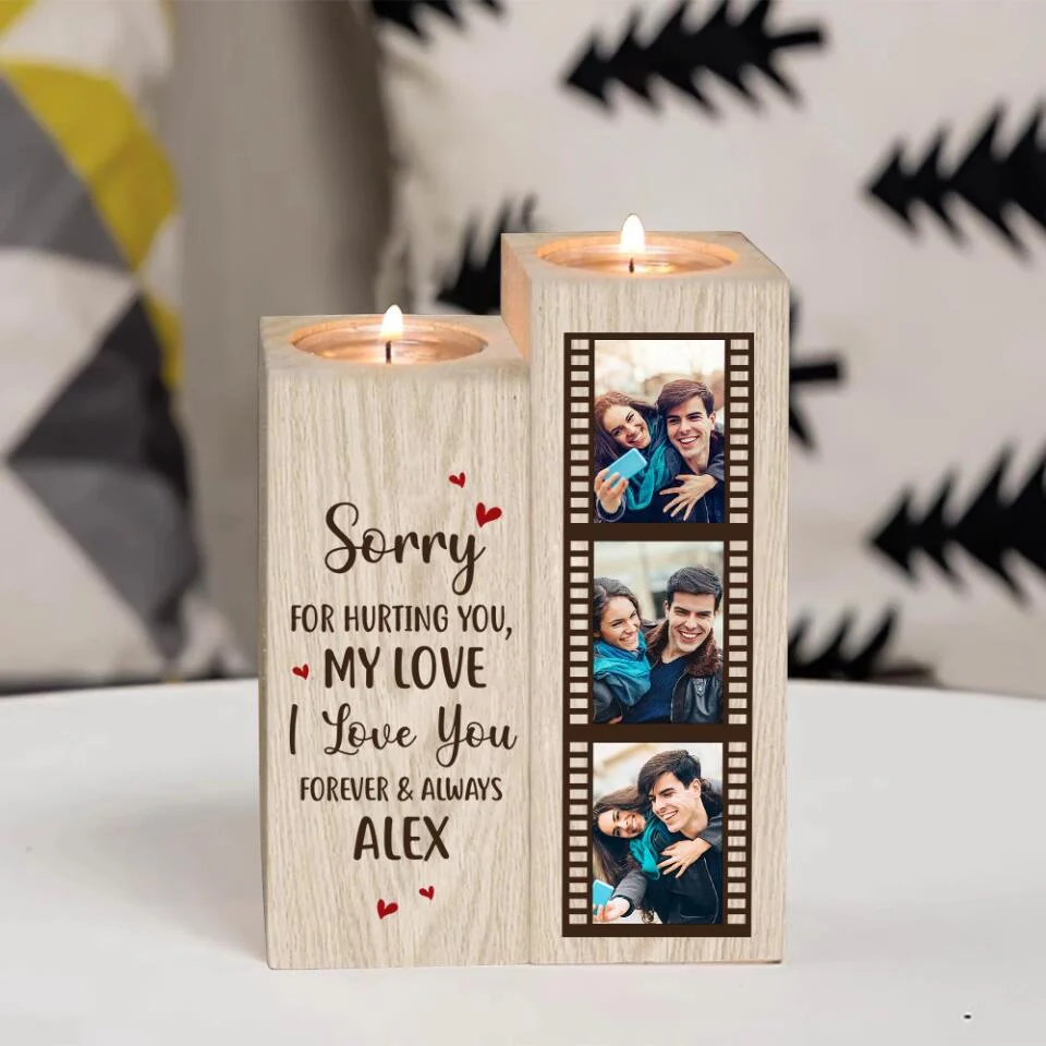 Sorry for Hurting You My Love Custom Candle Holder Apology Gift For Wife - Image 3