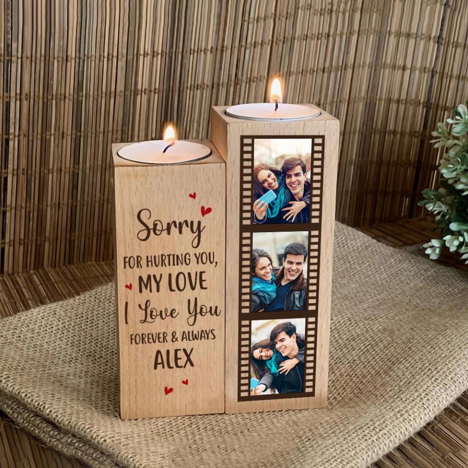 Sorry for Hurting You My Love Custom Candle Holder Apology Gift For Wife - Image 4