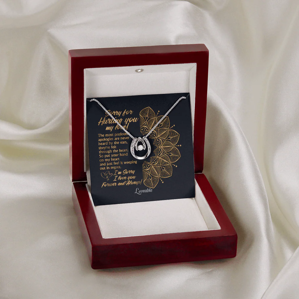 Sorry for Hurting you My Love - White Gold Necklace - Sorry Gift For Wife - Image 5