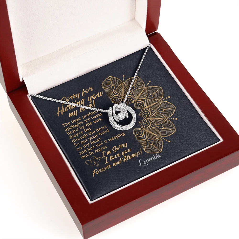 Sorry for Hurting you My Love - White Gold Necklace - Sorry Gift For Wife - Image 6