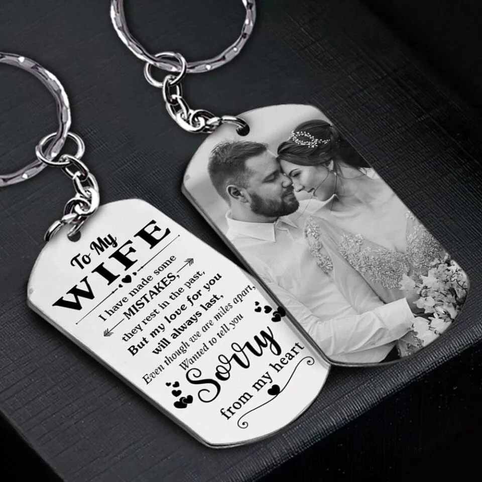 Sorry Wife From My Heart - Personalized Keychain - Sorry Wife Gifts - Image 4