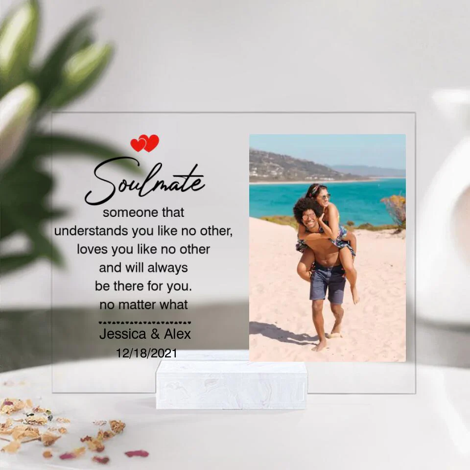 Soulmate Always Be There For You - Personalized Anniversary Plaque - Image 3