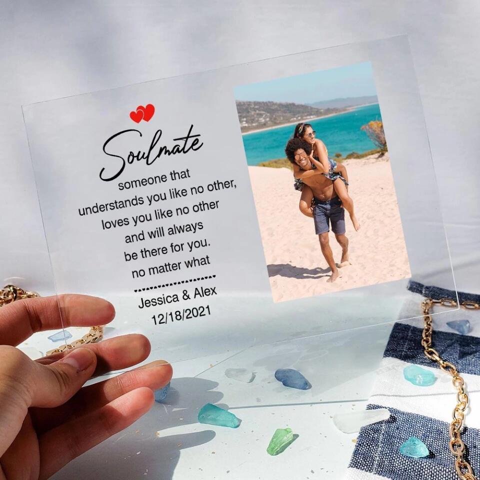 Soulmate Always Be There For You - Personalized Anniversary Plaque - Image 4