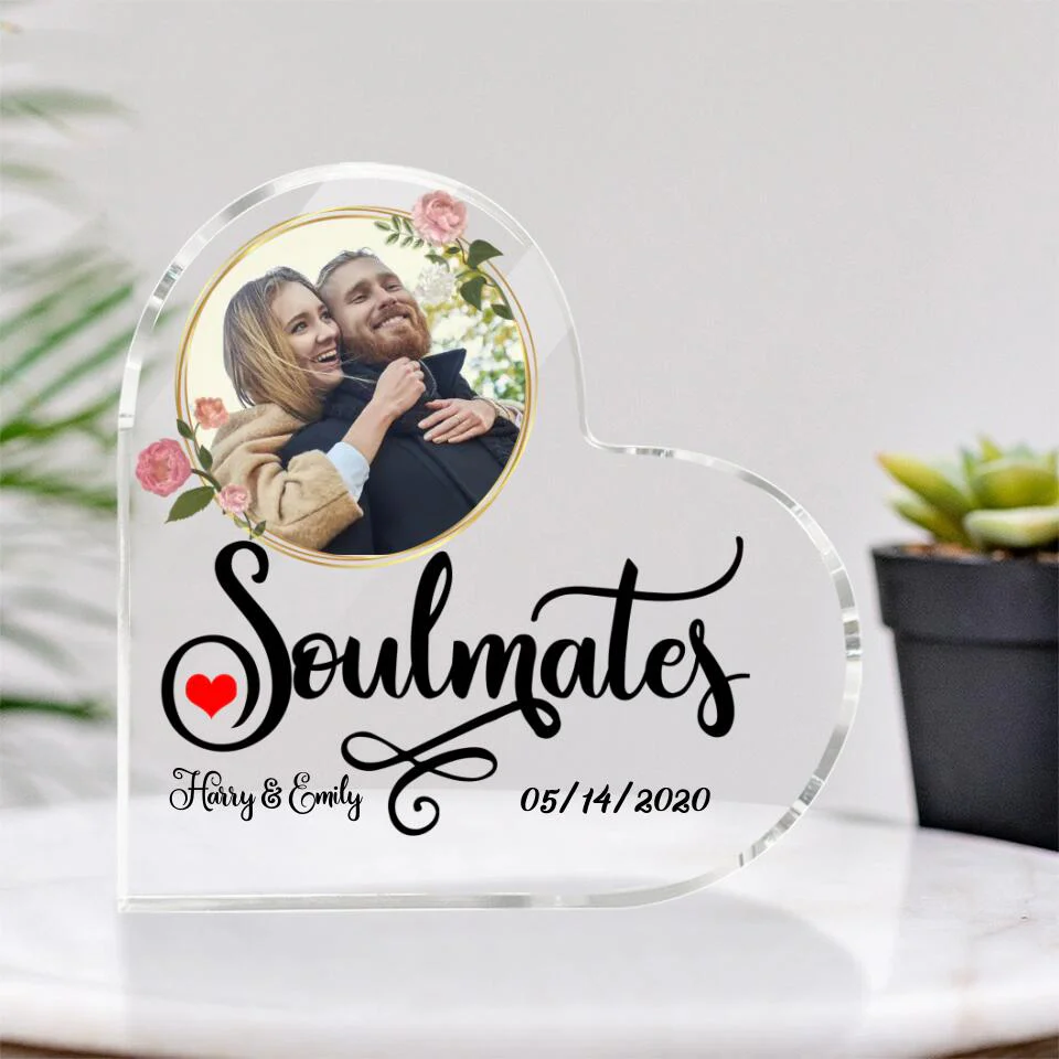 Soulmates Custom Name-Best Personalized Heart Shape Acrylic Gift For Anniversary Girlfriends Boyfriends Husband And Wife-209IHNTHAP670 - Image 2