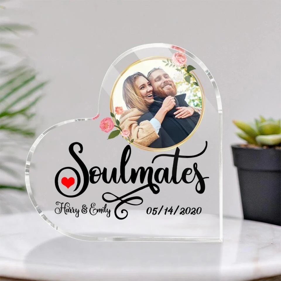 Soulmates Custom Name-Best Personalized Heart Shape Acrylic Gift For Anniversary Girlfriends Boyfriends Husband And Wife-209IHNTHAP670 - Image 5