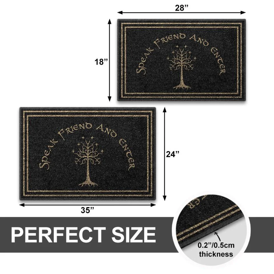 Funny Doormat - Speak Friend and Enter - Movie Door Mats - Funny Gift for Friends - Front Door Decor - Image 10