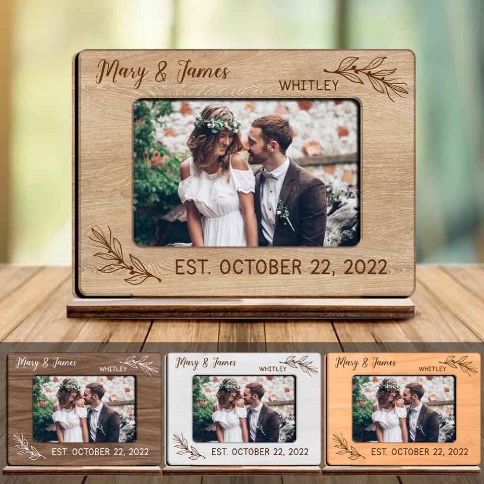 Special Home Decor Couple Goals - Personalized Upload Photo Choose The Background Wooden Plaque - Best Gift For Couple For Him/Her On Anniversary - 212IHPNPWP675 - Image 2