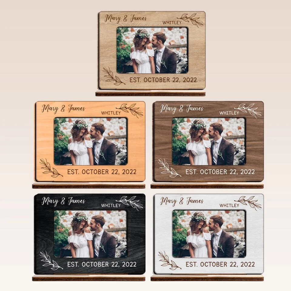 Special Home Decor Couple Goals - Personalized Upload Photo Choose The Background Wooden Plaque - Best Gift For Couple For Him/Her On Anniversary - 212IHPNPWP675 - Image 3