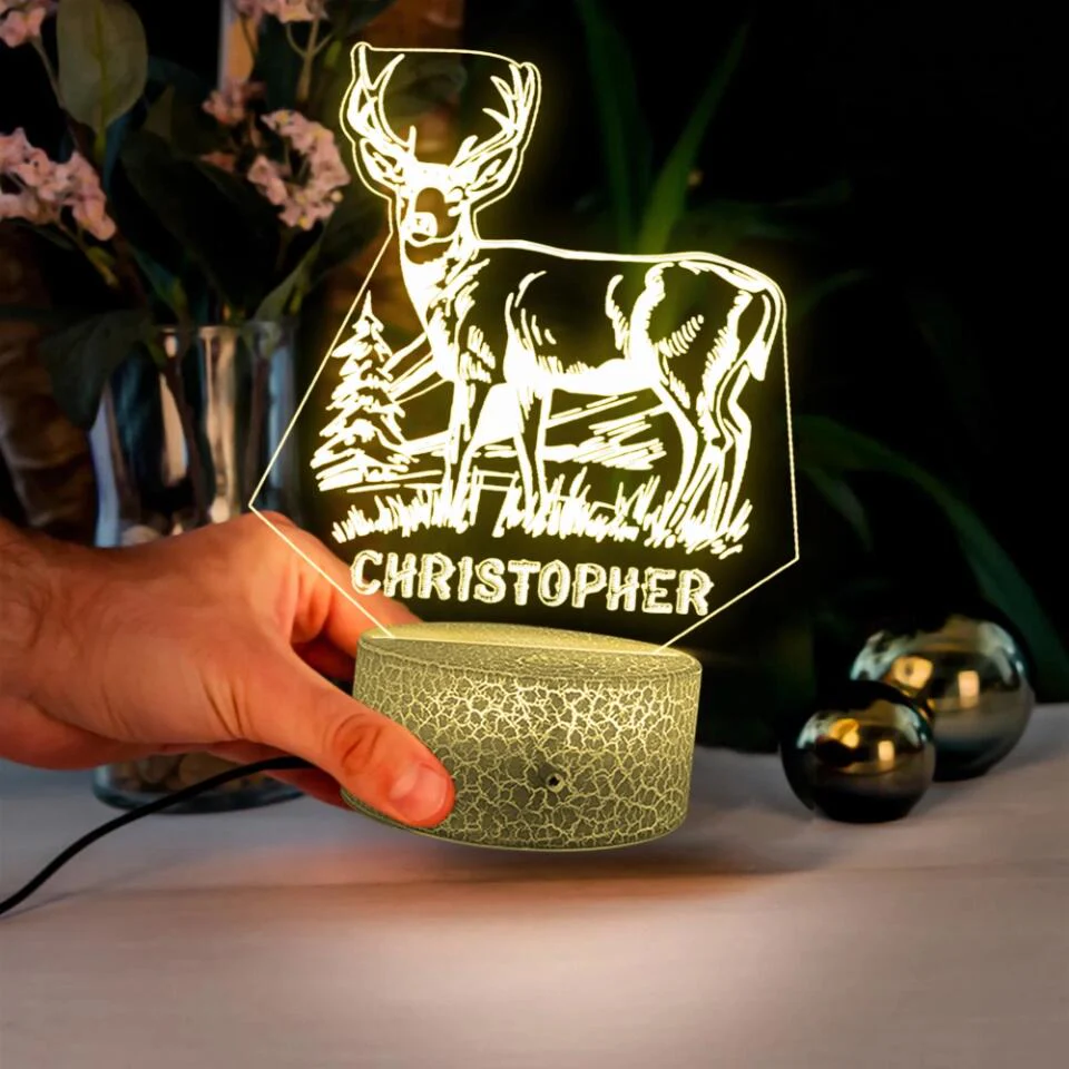 Spirit Animal - Deer Tiger Bear Owl Wolf Personalized 3D Led Light - Image 6