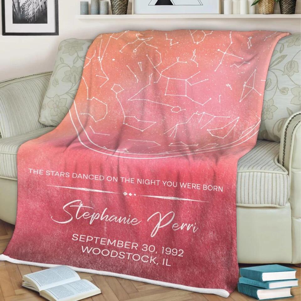 Starmap And Moon With Custom Quote-Best Personalized Blanket Gift For Birthday Anniversary-208IHNBNBL599 - Image 6