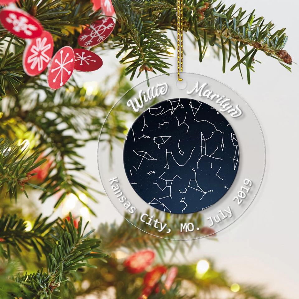 Starmap By Night - Best Anniversary Gift Ornament for Christmas - Decor Christmas Tree - 210IHNLNOR773 - Image 4