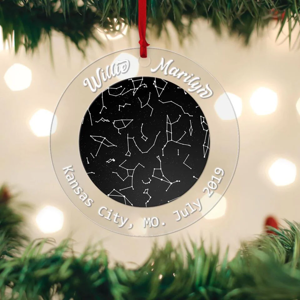 Starmap By Night - Best Anniversary Gift Ornament for Christmas - Decor Christmas Tree - 210IHNLNOR773 - Image 5