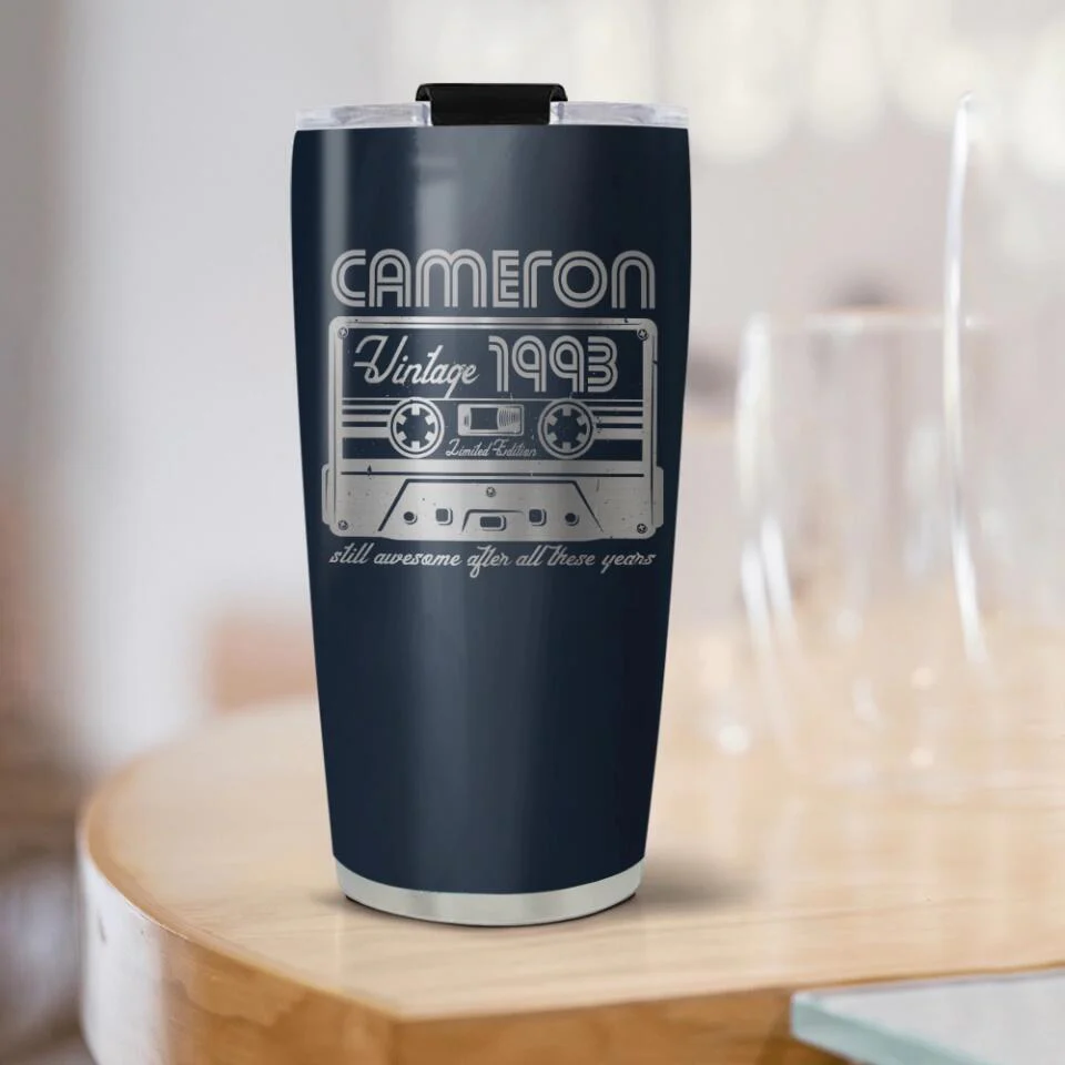 Vintage Limited Edition, Still Awesome After All These Years - Personalized Tumbler - Image 9
