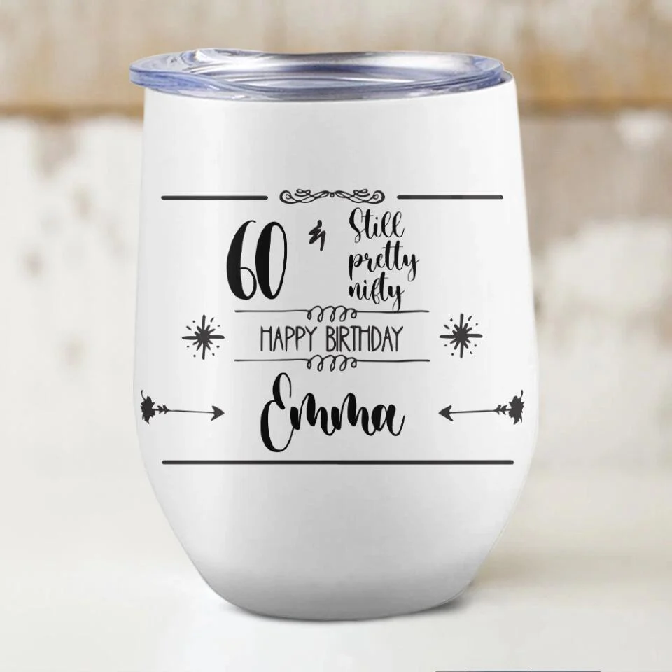 Still Pretty Nifty Happy BirthdayPersonalized Tumbler - Image 2
