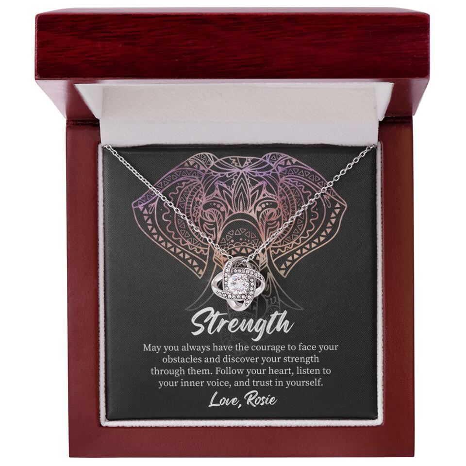 Personalized Valentine Gifts - Strength Follow Your Heart Personalized Necklace Gifts For Her - Image 10