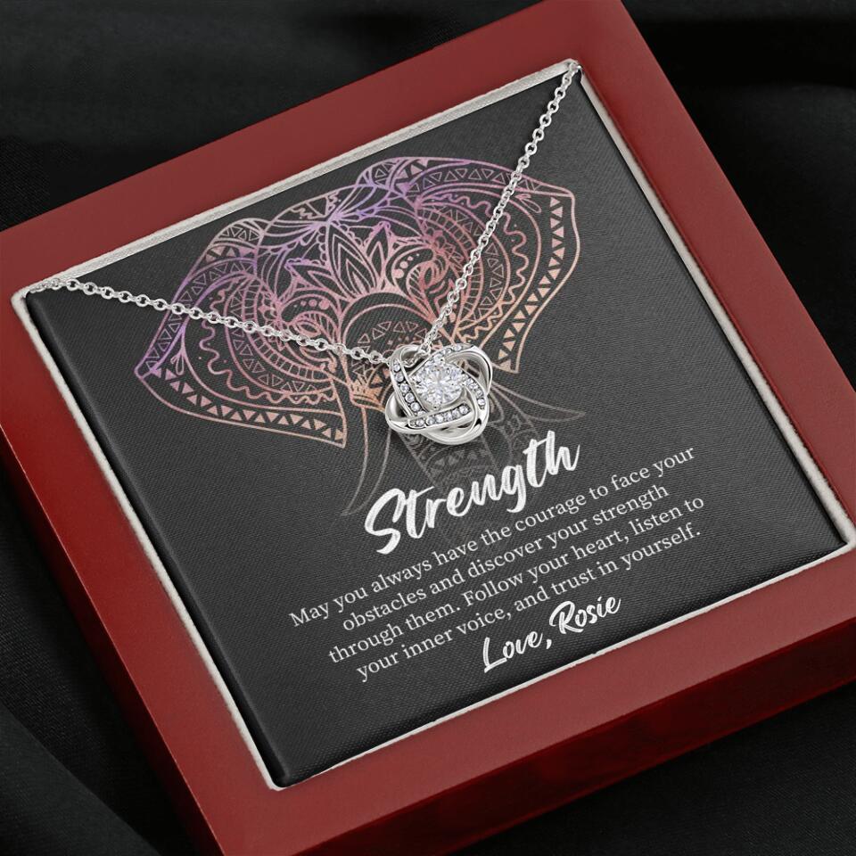 Personalized Valentine Gifts - Strength Follow Your Heart Personalized Necklace Gifts For Her - Image 11