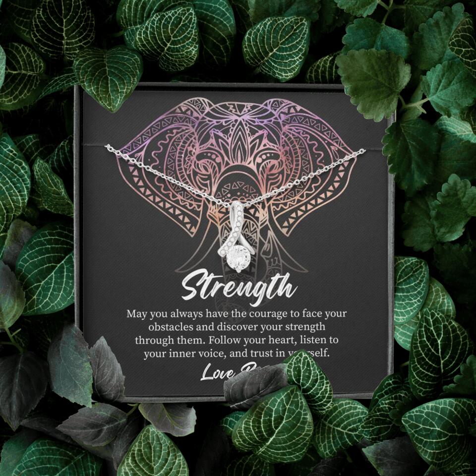 Personalized Valentine Gifts - Strength Follow Your Heart Personalized Necklace Gifts For Her - Image 14