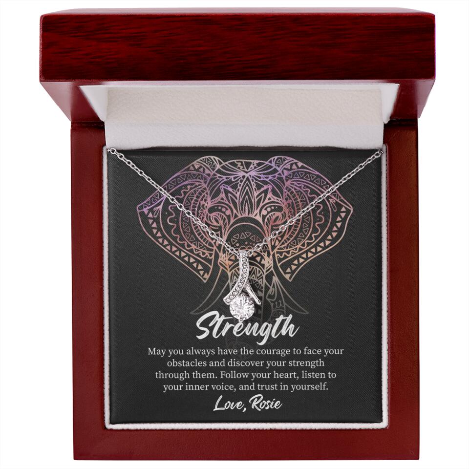 Personalized Valentine Gifts - Strength Follow Your Heart Personalized Necklace Gifts For Her - Image 18