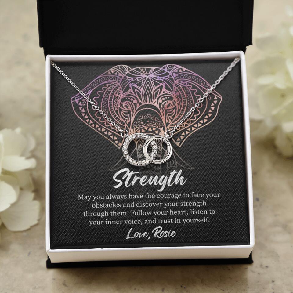 Personalized Valentine Gifts - Strength Follow Your Heart Personalized Necklace Gifts For Her - Image 20
