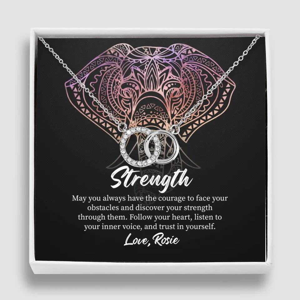 Personalized Valentine Gifts - Strength Follow Your Heart Personalized Necklace Gifts For Her - Image 21