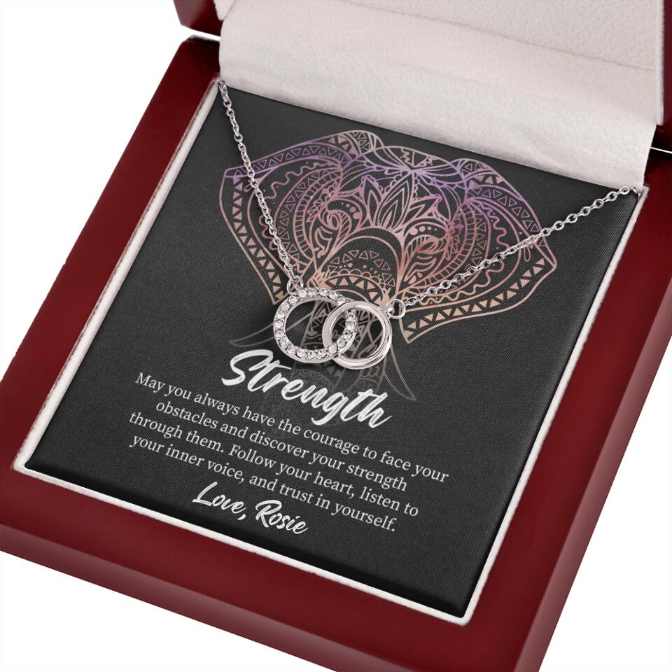 Personalized Valentine Gifts - Strength Follow Your Heart Personalized Necklace Gifts For Her - Image 25