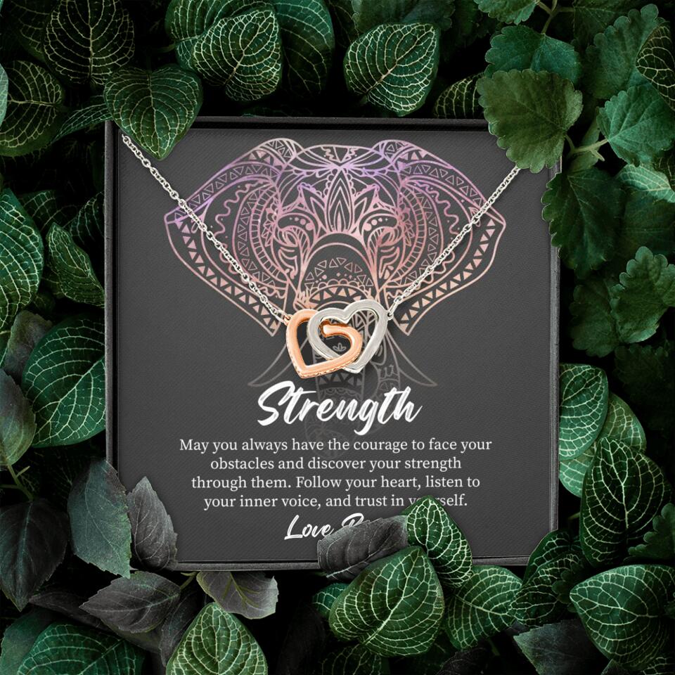Personalized Valentine Gifts - Strength Follow Your Heart Personalized Necklace Gifts For Her - Image 3