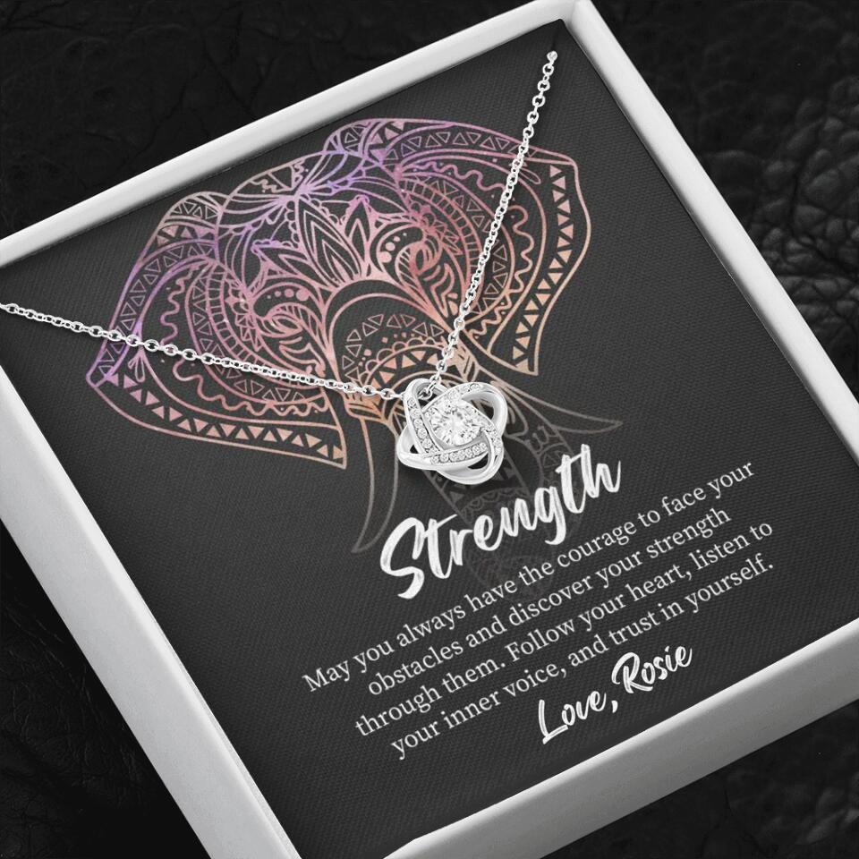Personalized Valentine Gifts - Strength Follow Your Heart Personalized Necklace Gifts For Her - Image 7