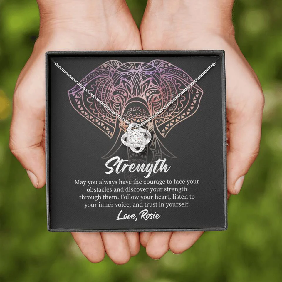 Personalized Valentine Gifts - Strength Follow Your Heart Personalized Necklace Gifts For Her - Image 8