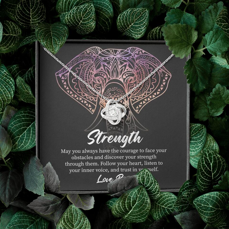 Personalized Valentine Gifts - Strength Follow Your Heart Personalized Necklace Gifts For Her - Image 9