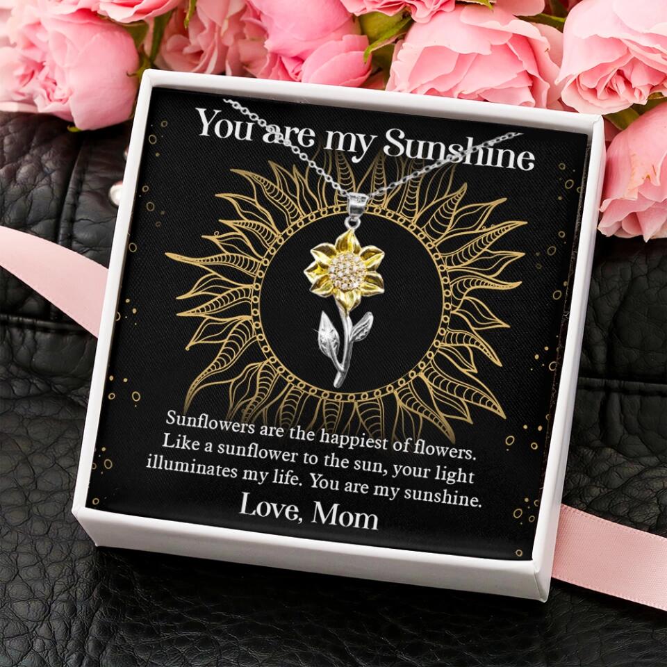 You Are My Sunshine, Sunflowers Are The Happiest of Flowers - Personalized Necklace - Post Surgery Gift for Her - Image 10