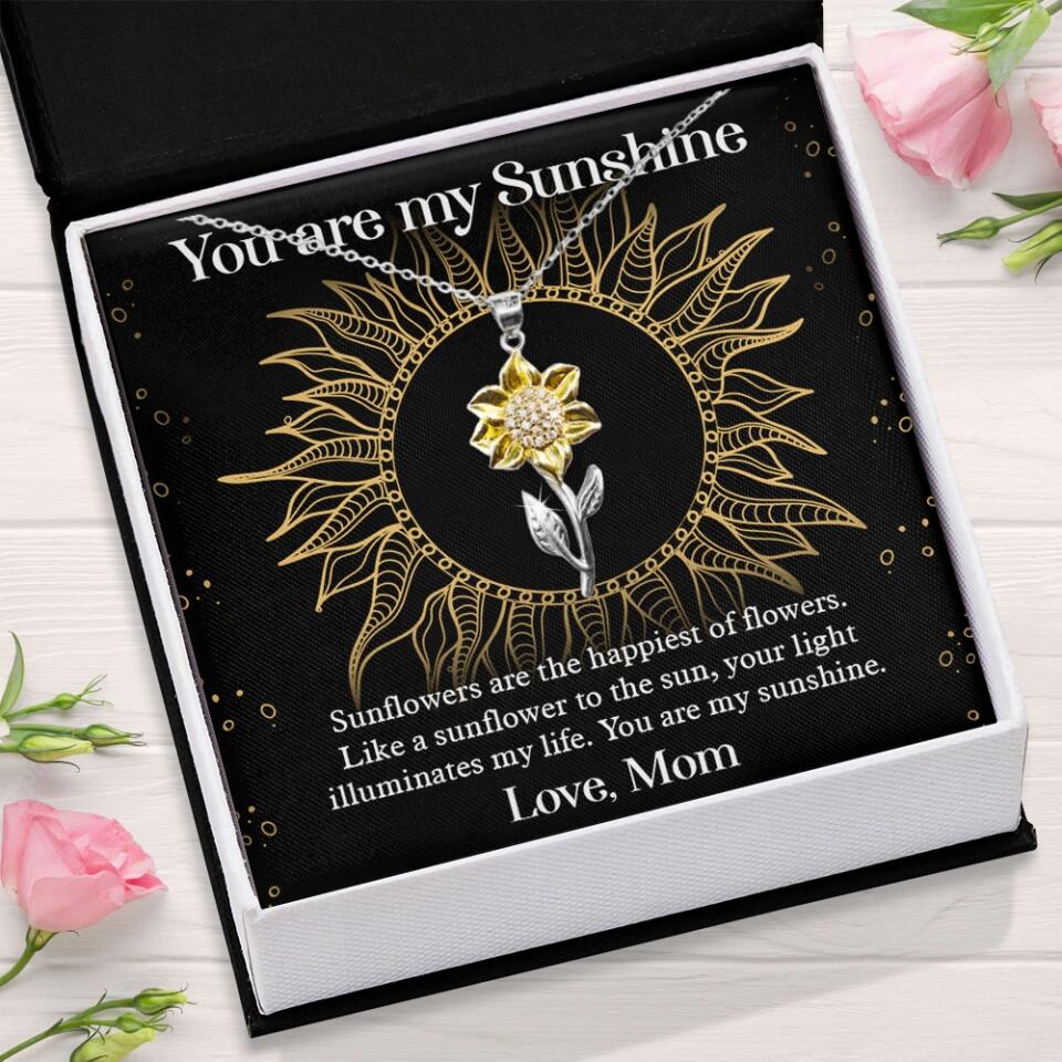 You Are My Sunshine, Sunflowers Are The Happiest of Flowers - Personalized Necklace - Post Surgery Gift for Her - Image 5