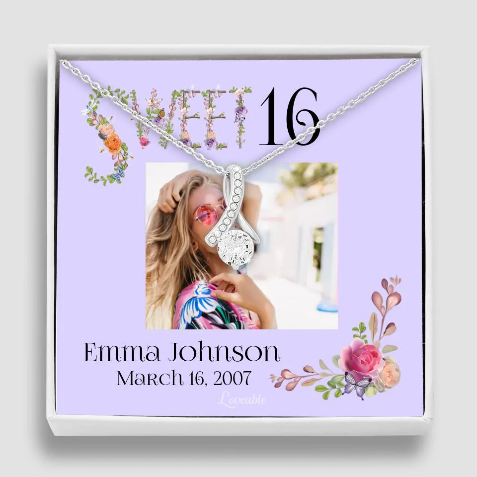 Sweet 16 - Personalized Necklace - Custom Name & Age - 16th Birthday Gift for Daughter - Image 11