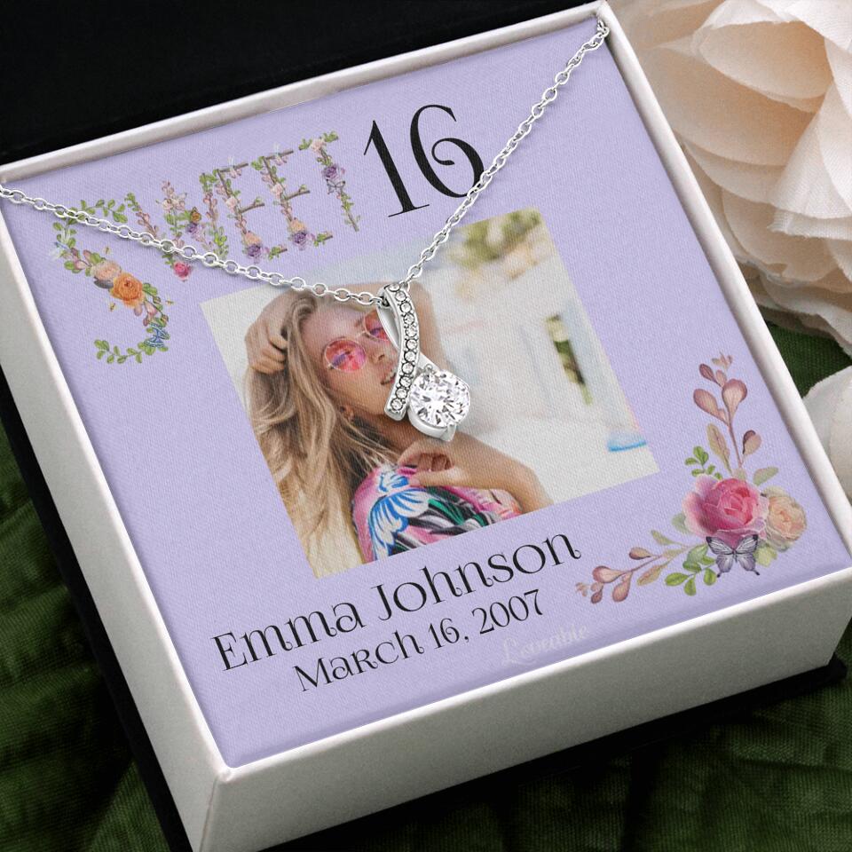 Sweet 16 - Personalized Necklace - Custom Name & Age - 16th Birthday Gift for Daughter - Image 12