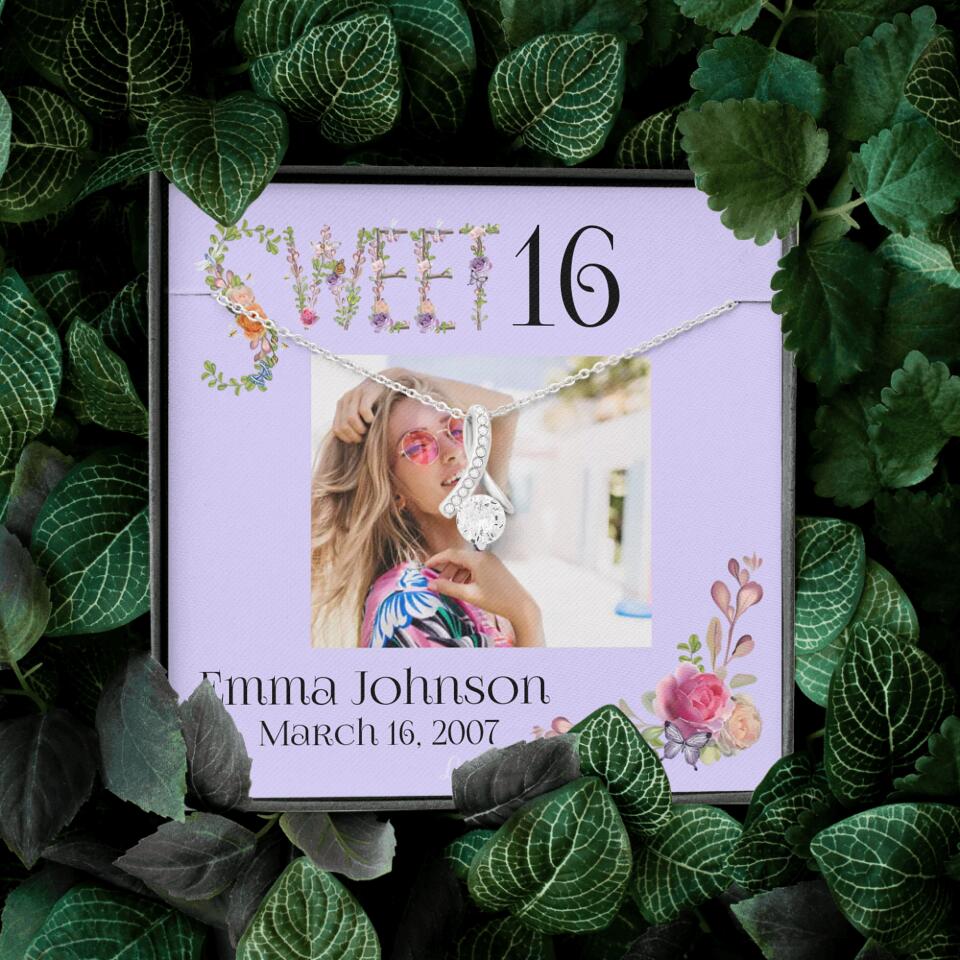 Sweet 16 - Personalized Necklace - Custom Name & Age - 16th Birthday Gift for Daughter - Image 13