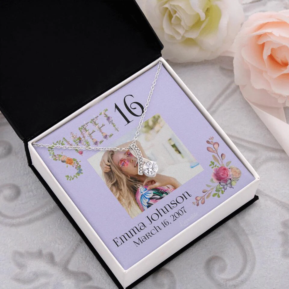Sweet 16 - Personalized Necklace - Custom Name & Age - 16th Birthday Gift for Daughter - Image 14