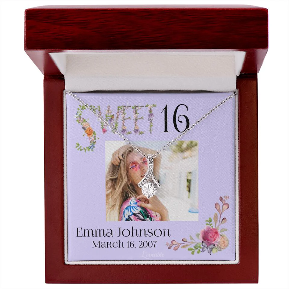 Sweet 16 - Personalized Necklace - Custom Name & Age - 16th Birthday Gift for Daughter - Image 16