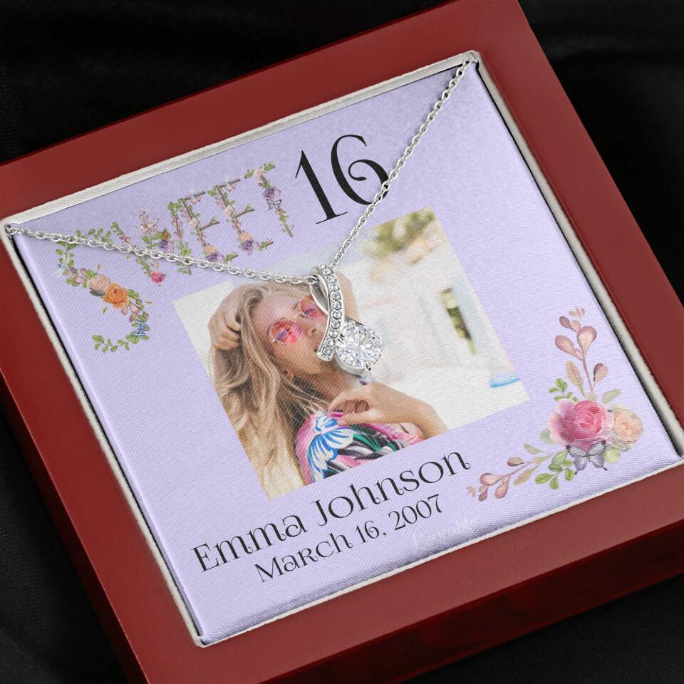 Sweet 16 - Personalized Necklace - Custom Name & Age - 16th Birthday Gift for Daughter - Image 17