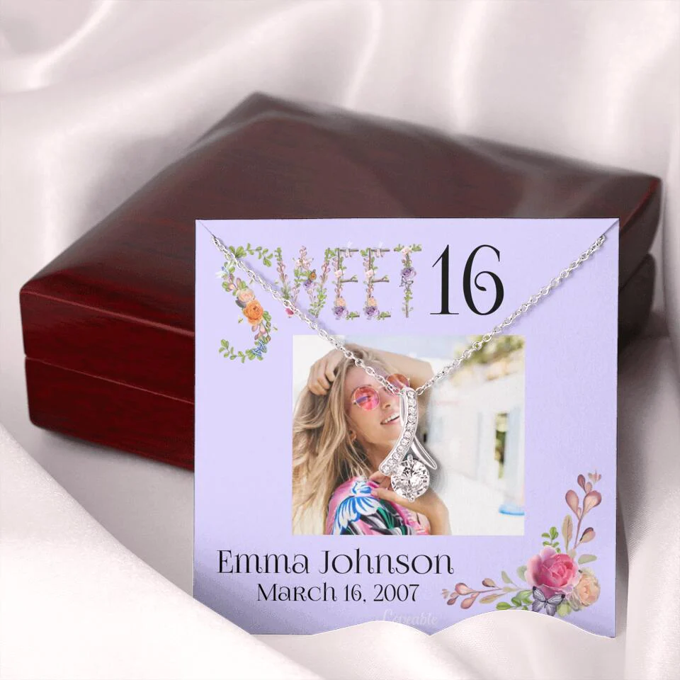 Sweet 16 - Personalized Necklace - Custom Name & Age - 16th Birthday Gift for Daughter - Image 18