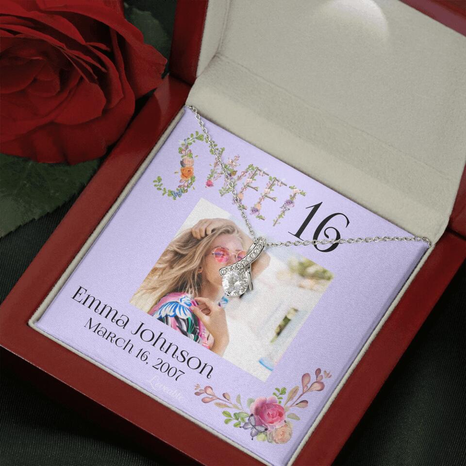 Sweet 16 - Personalized Necklace - Custom Name & Age - 16th Birthday Gift for Daughter - Image 19