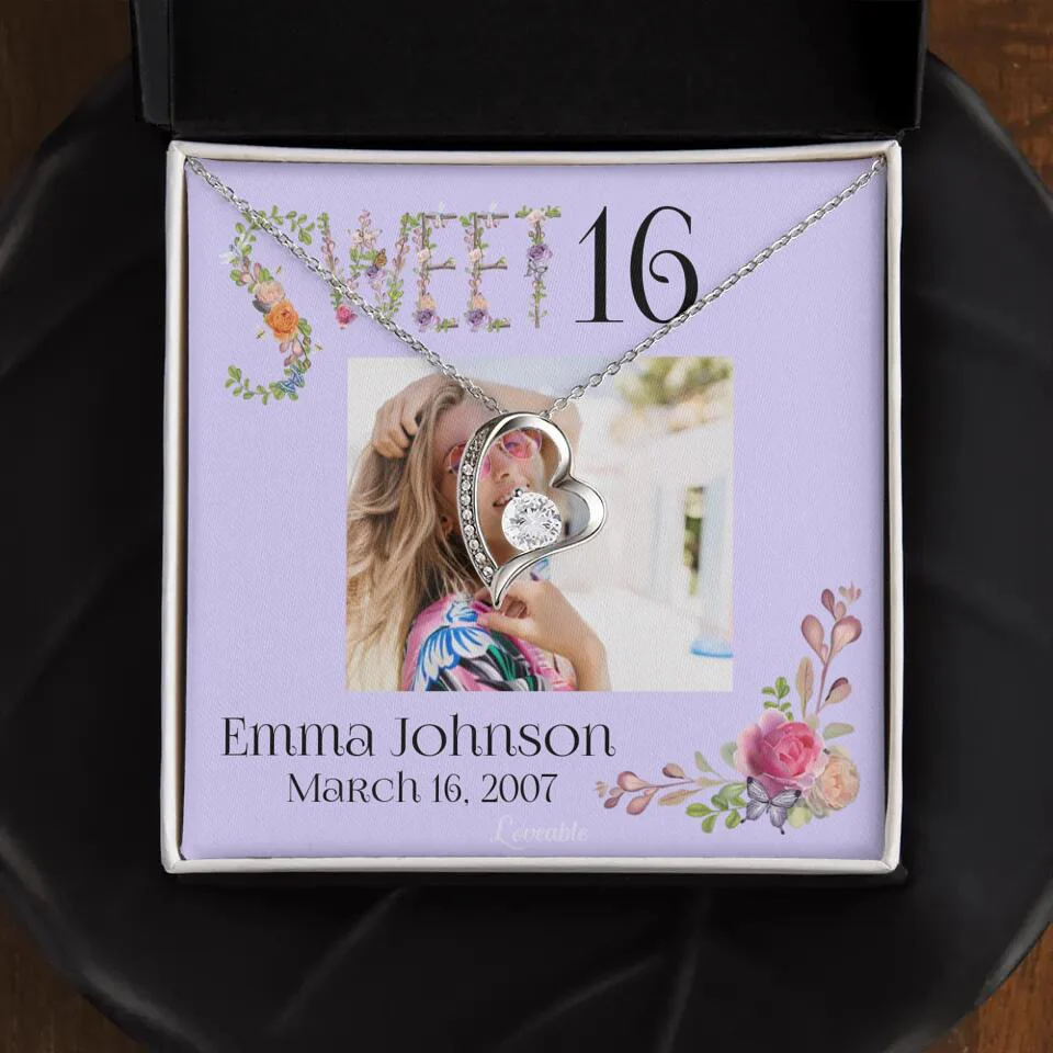 Sweet 16 - Personalized Necklace - Custom Name & Age - 16th Birthday Gift for Daughter - Image 25