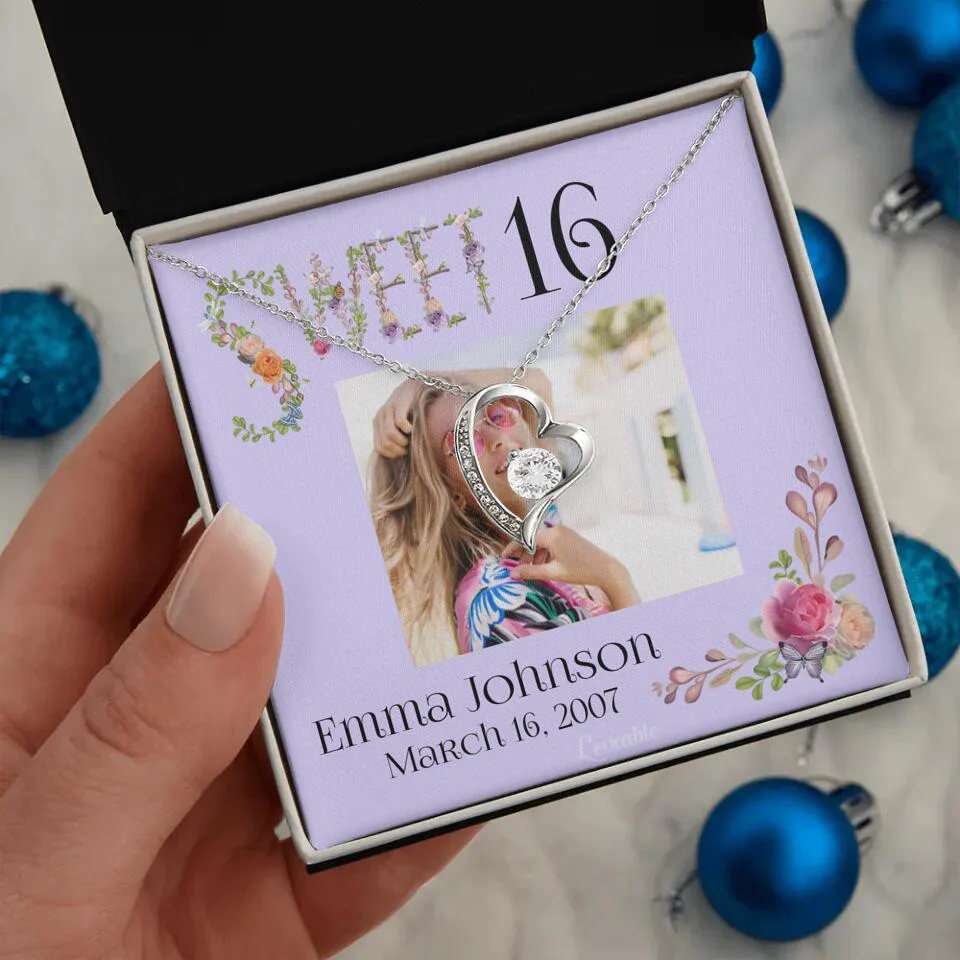 Sweet 16 - Personalized Necklace - Custom Name & Age - 16th Birthday Gift for Daughter - Image 26