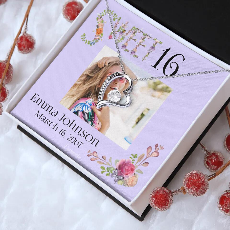 Sweet 16 - Personalized Necklace - Custom Name & Age - 16th Birthday Gift for Daughter - Image 27