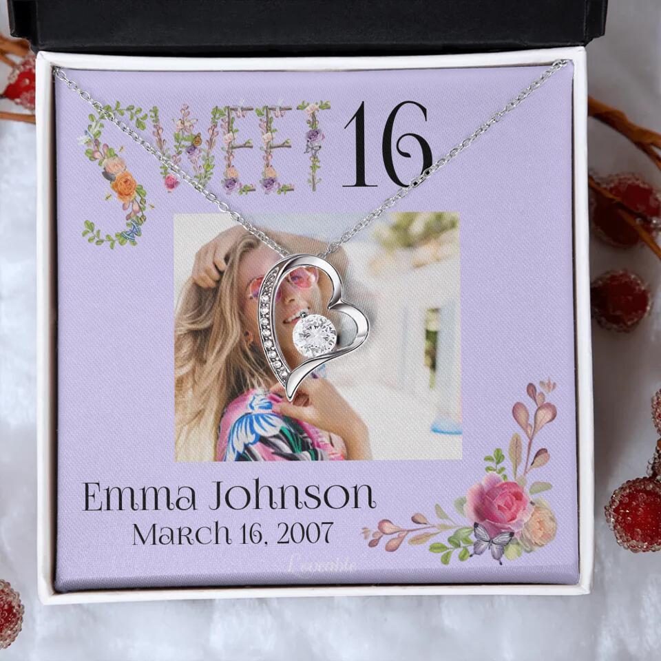 Sweet 16 - Personalized Necklace - Custom Name & Age - 16th Birthday Gift for Daughter - Image 28