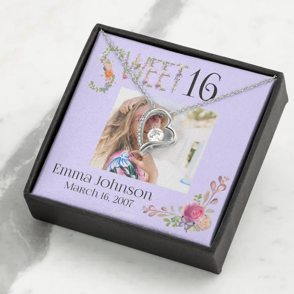 Sweet 16 - Personalized Necklace - Custom Name & Age - 16th Birthday Gift for Daughter - Image 29