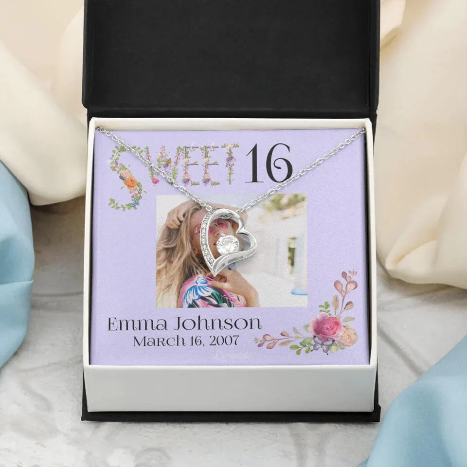 Sweet 16 - Personalized Necklace - Custom Name & Age - 16th Birthday Gift for Daughter - Image 30