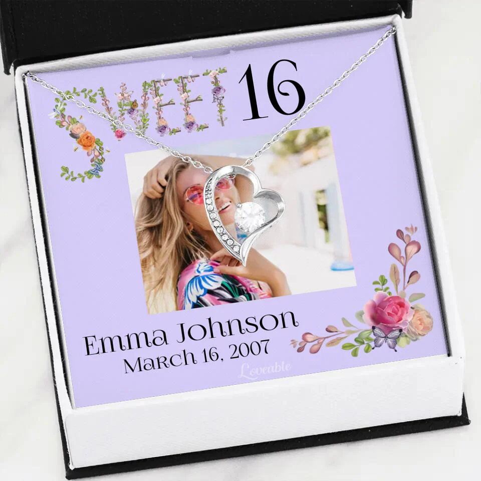 Sweet 16 - Personalized Necklace - Custom Name & Age - 16th Birthday Gift for Daughter - Image 31