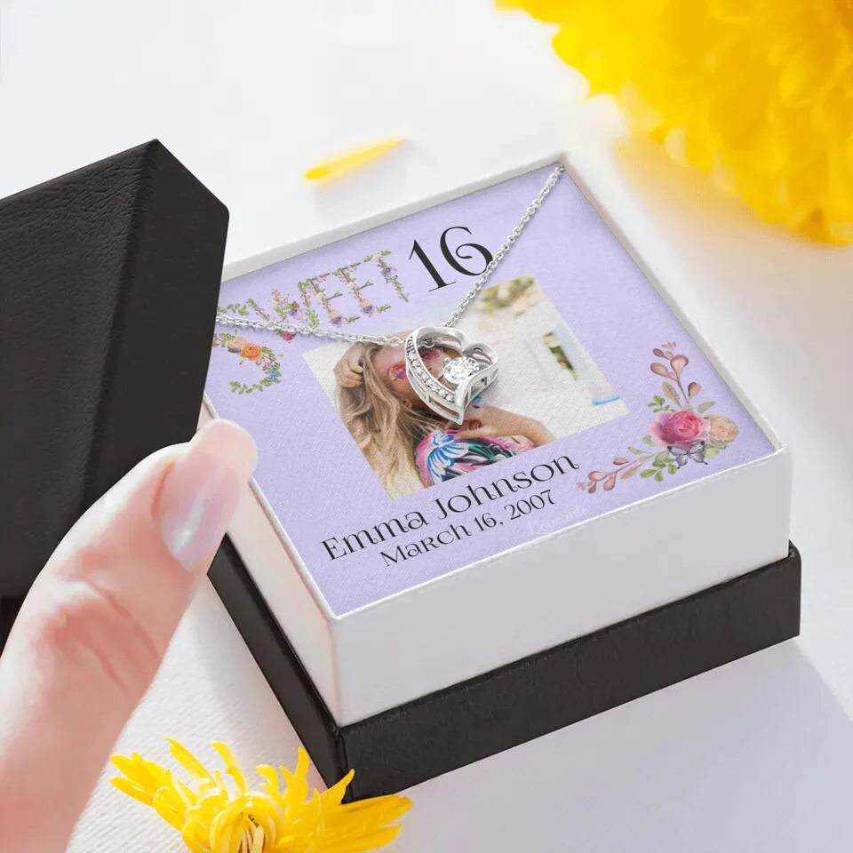 Sweet 16 - Personalized Necklace - Custom Name & Age - 16th Birthday Gift for Daughter - Image 32