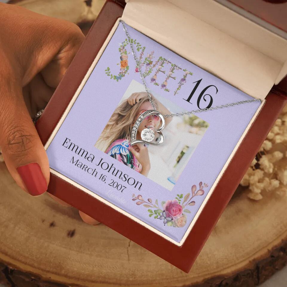 Sweet 16 - Personalized Necklace - Custom Name & Age - 16th Birthday Gift for Daughter - Image 35
