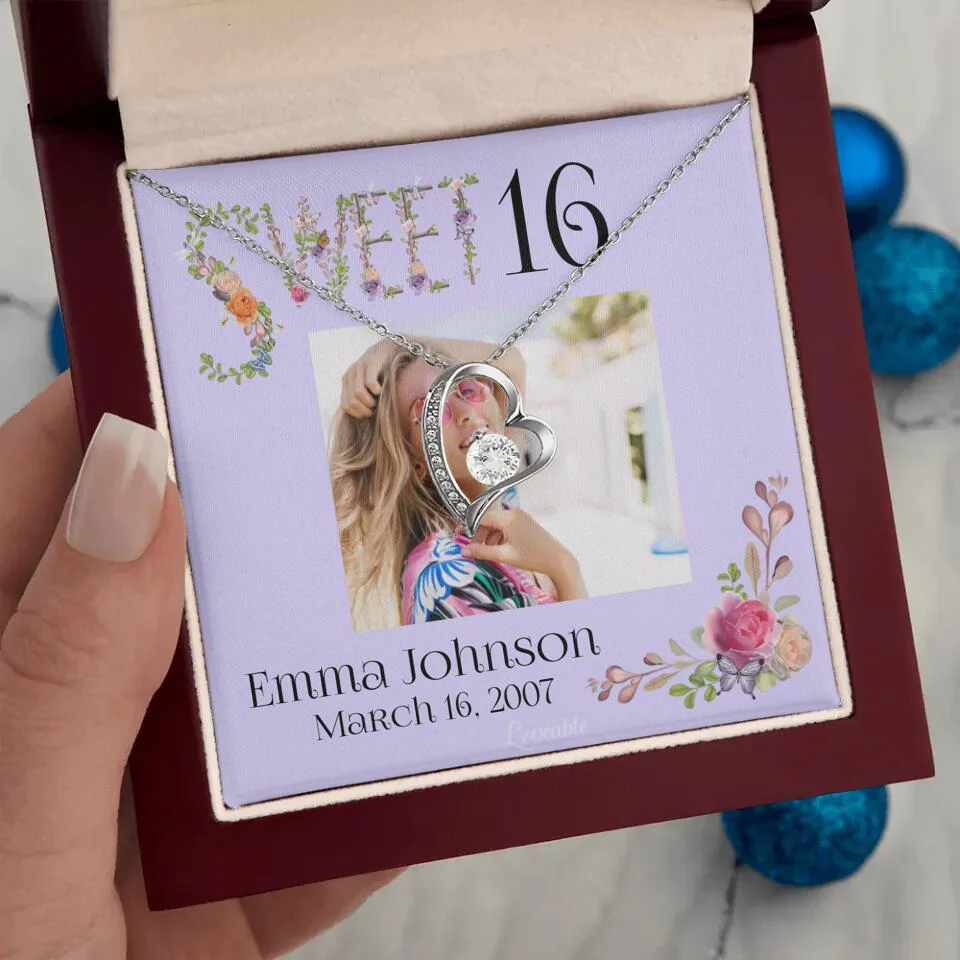 Sweet 16 - Personalized Necklace - Custom Name & Age - 16th Birthday Gift for Daughter - Image 36