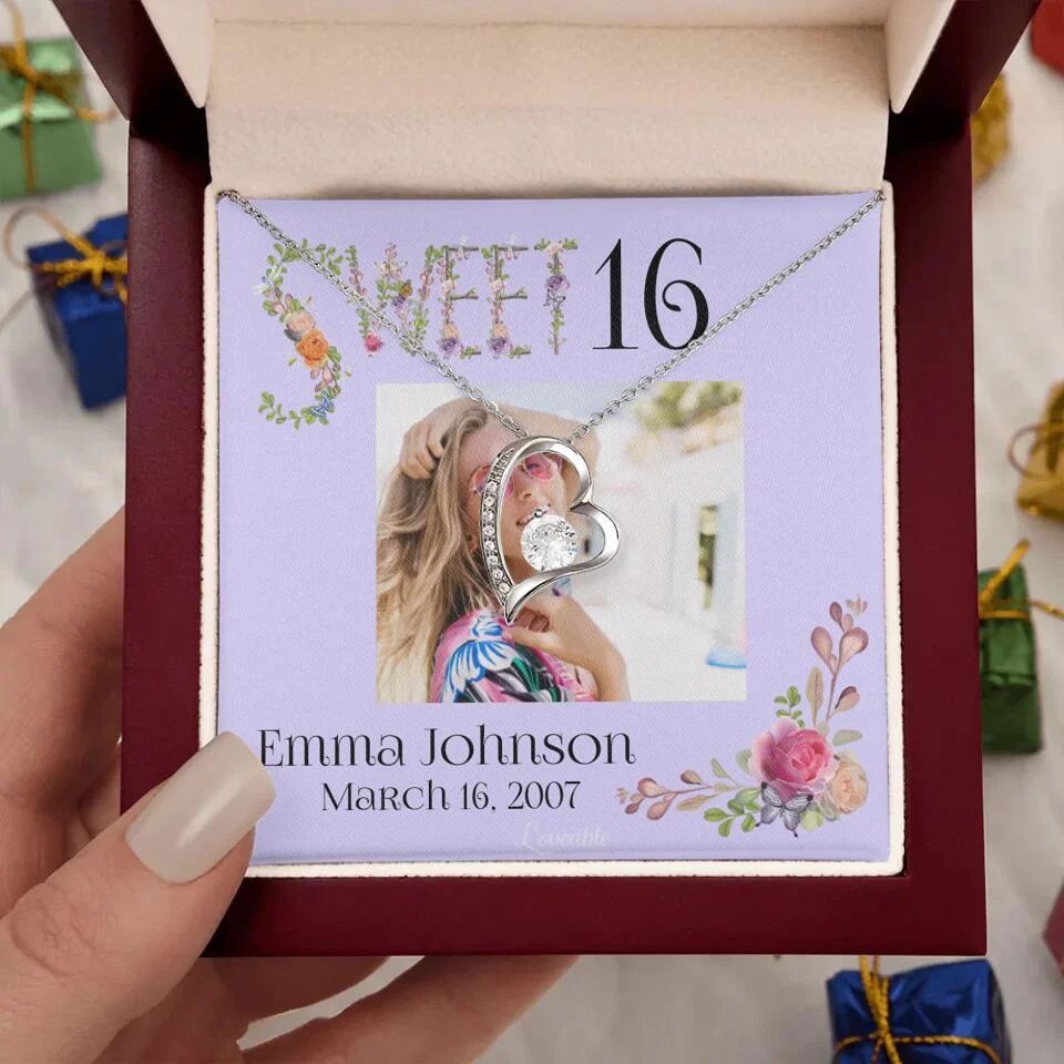 Sweet 16 - Personalized Necklace - Custom Name & Age - 16th Birthday Gift for Daughter - Image 37
